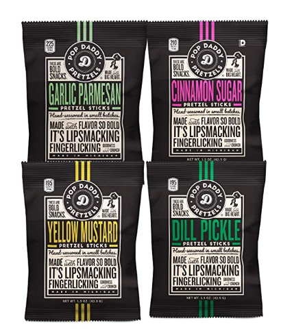 Seasoned Pretzels- 1.5oz- 48count Variety Box of 4 Flavors
