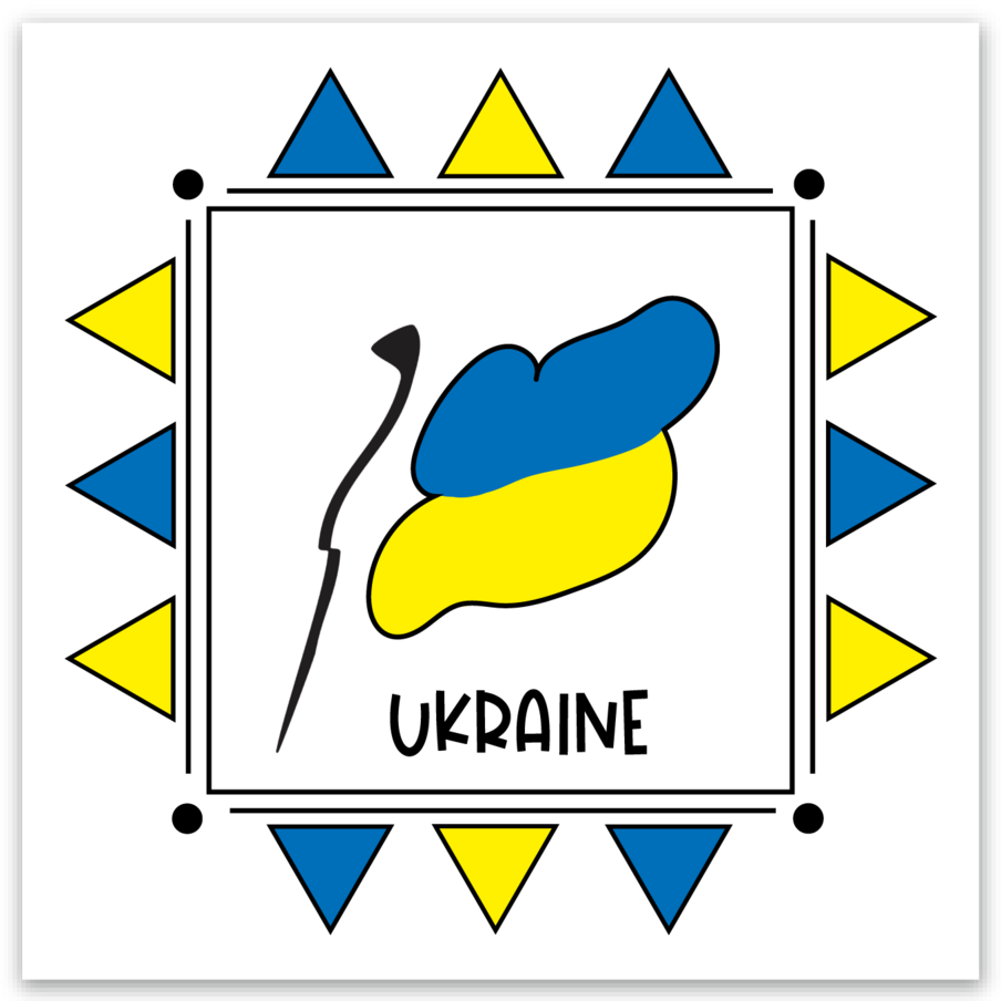 Ukraine 3x3 Sticker