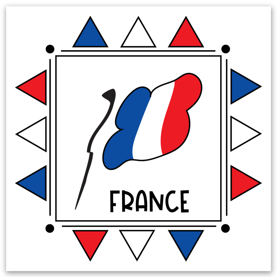 France 3x3 Sticker
