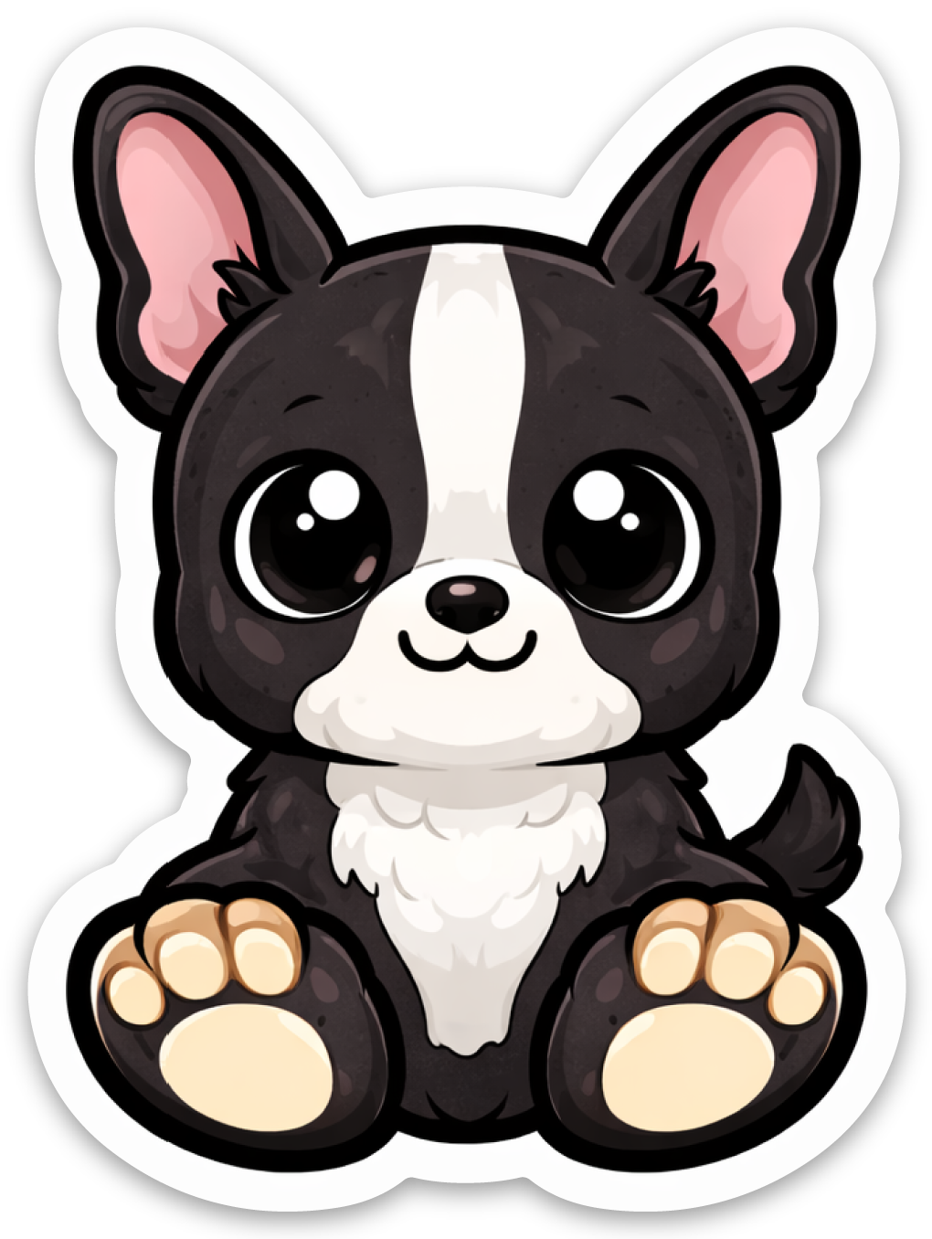Chibi Boston Terrier Sticker
