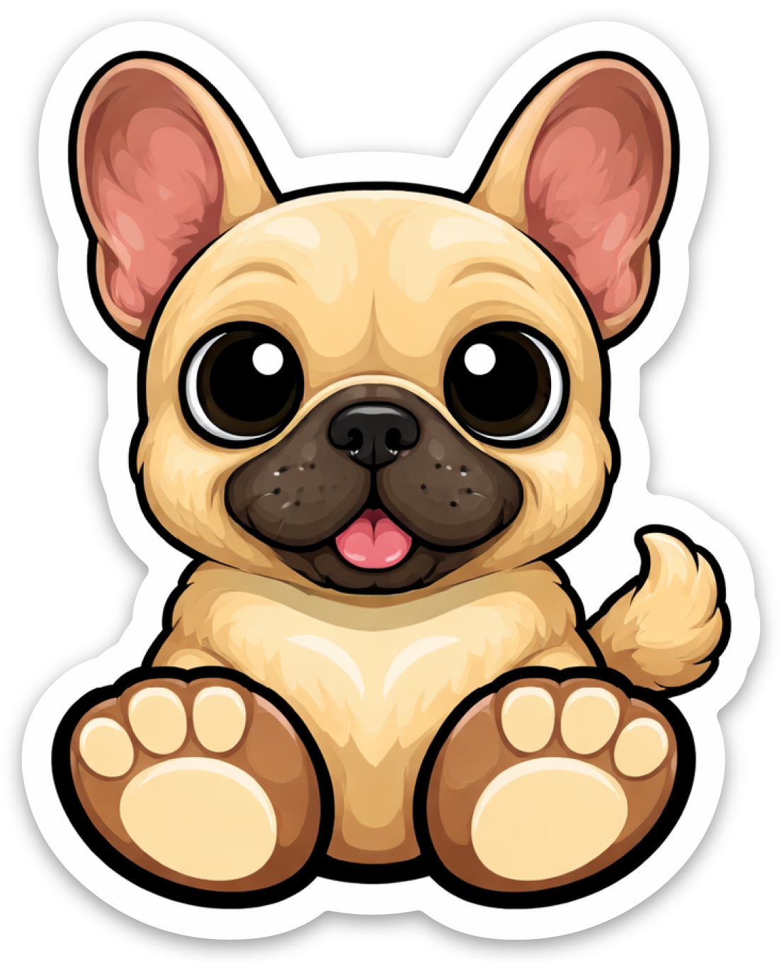 Chibi Fawn Pug Sticker
