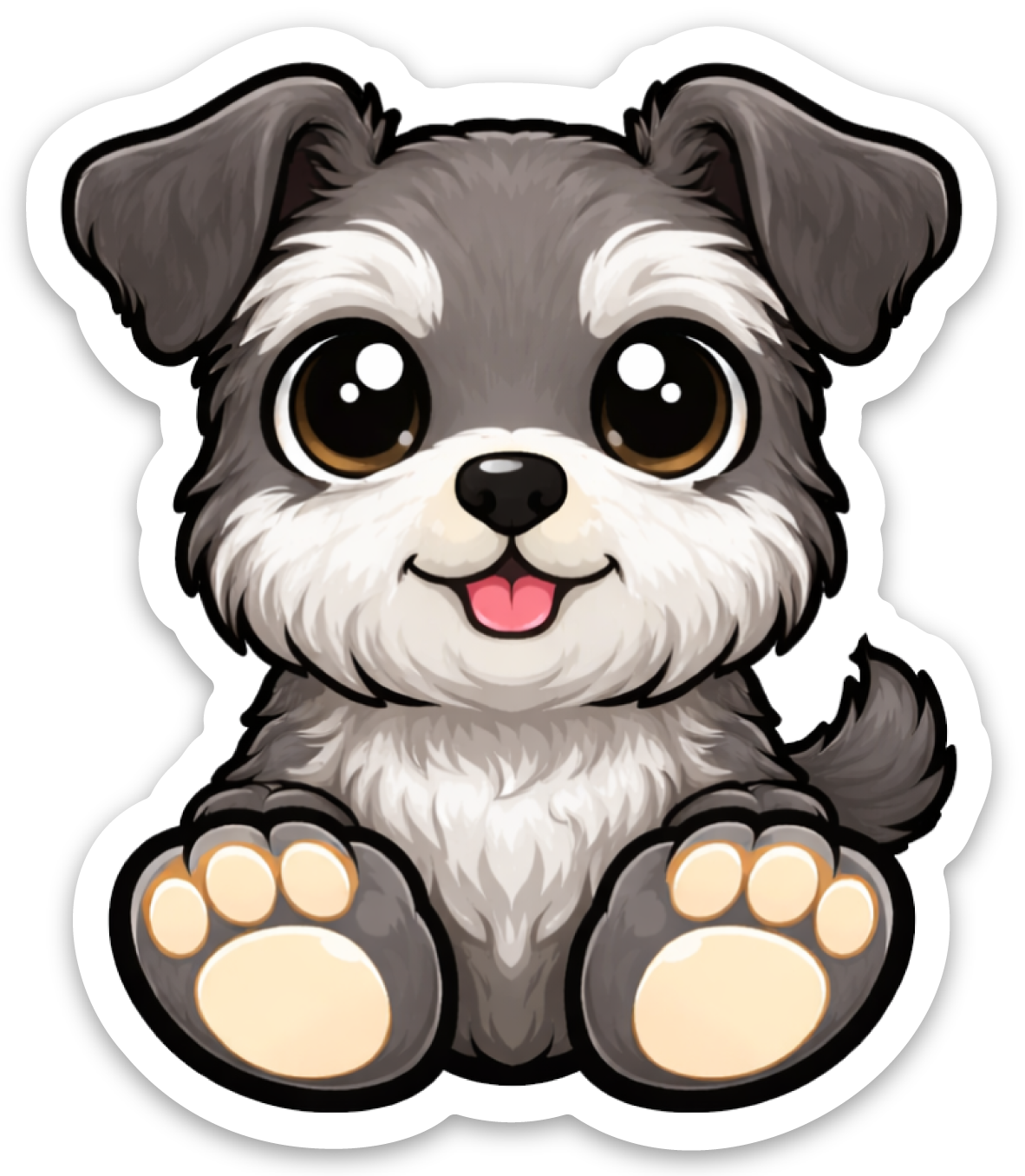 Chibi Schnauzer Sticker