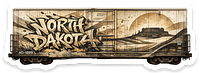 Train Car North Dakota MAGNET