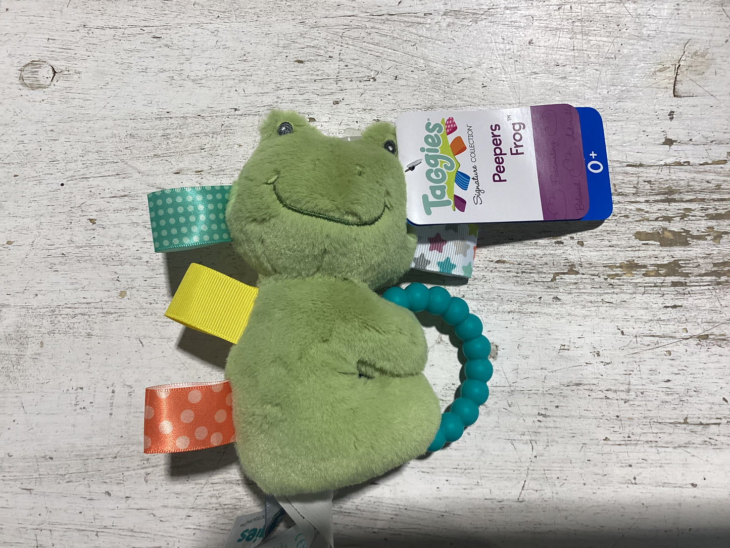 Peepers Frog Taggies Rattle