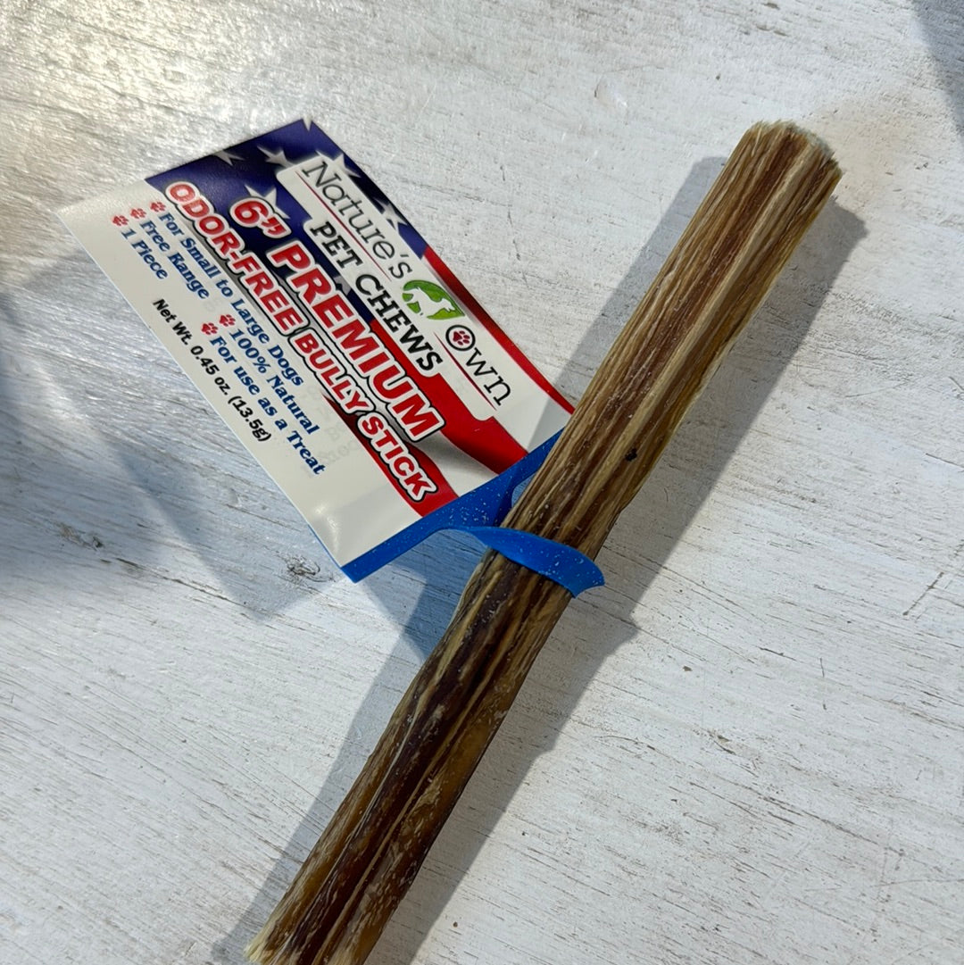 6in Odor Free Bully Stick