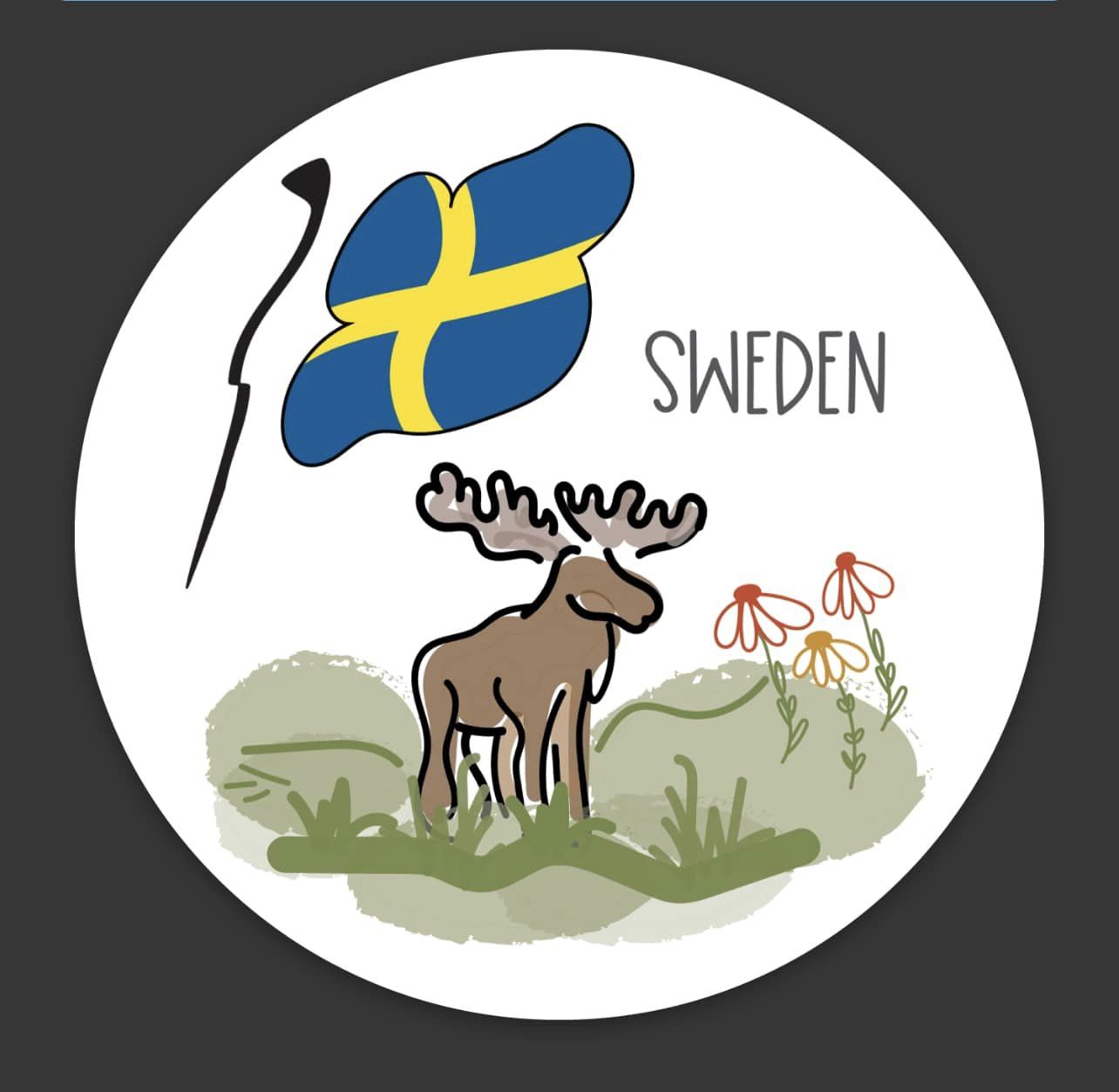 Moose Sweden Flag