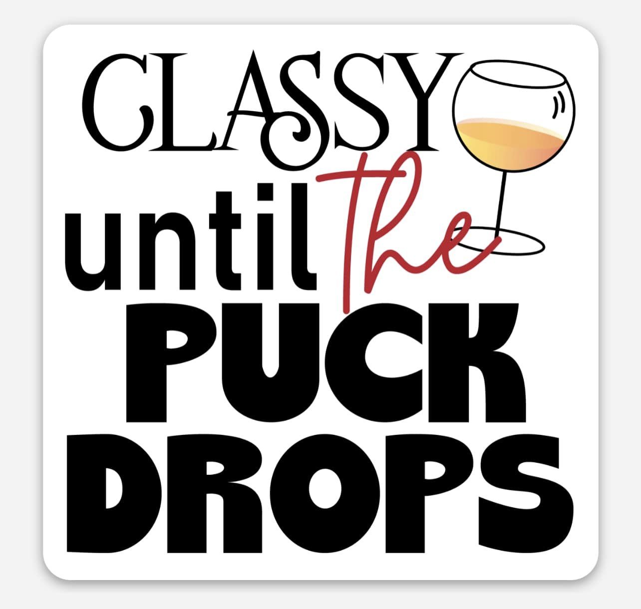 Classy til Puck Drops Wine