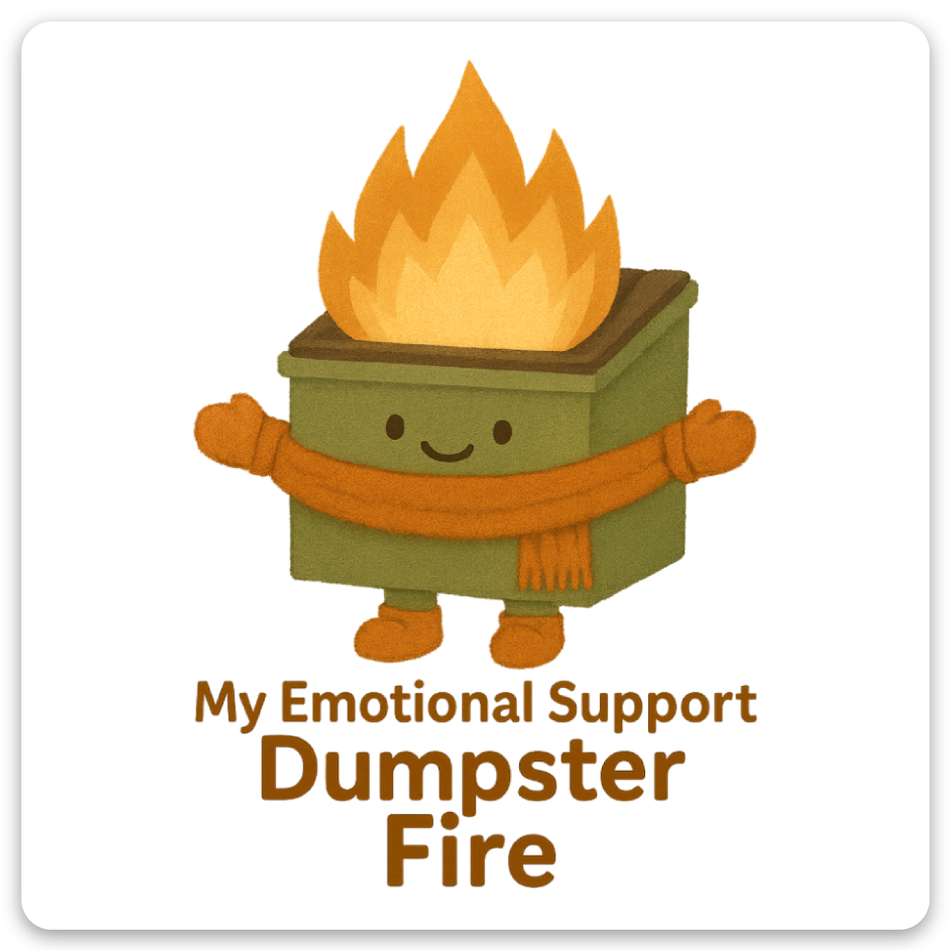 Emotional Support DUMPSTER FIRE magnet