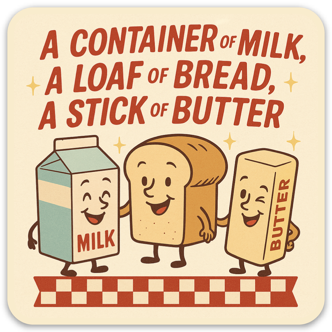 Milk Bread Butter sticker