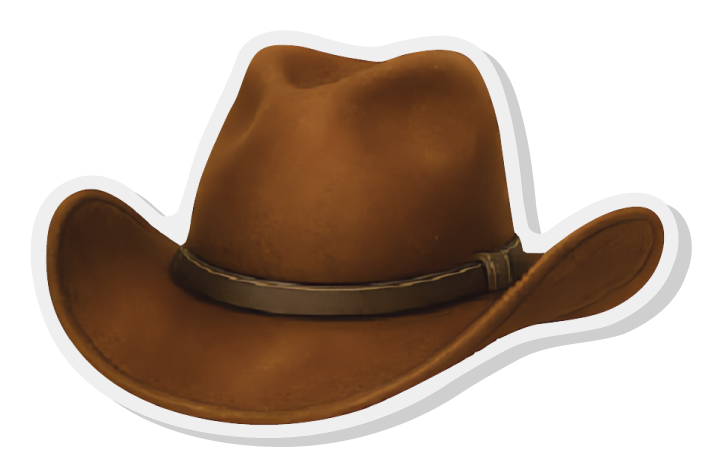 Cowboy Hat Pin Acrylic