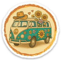 Hippie Wildflowers Sticker LW