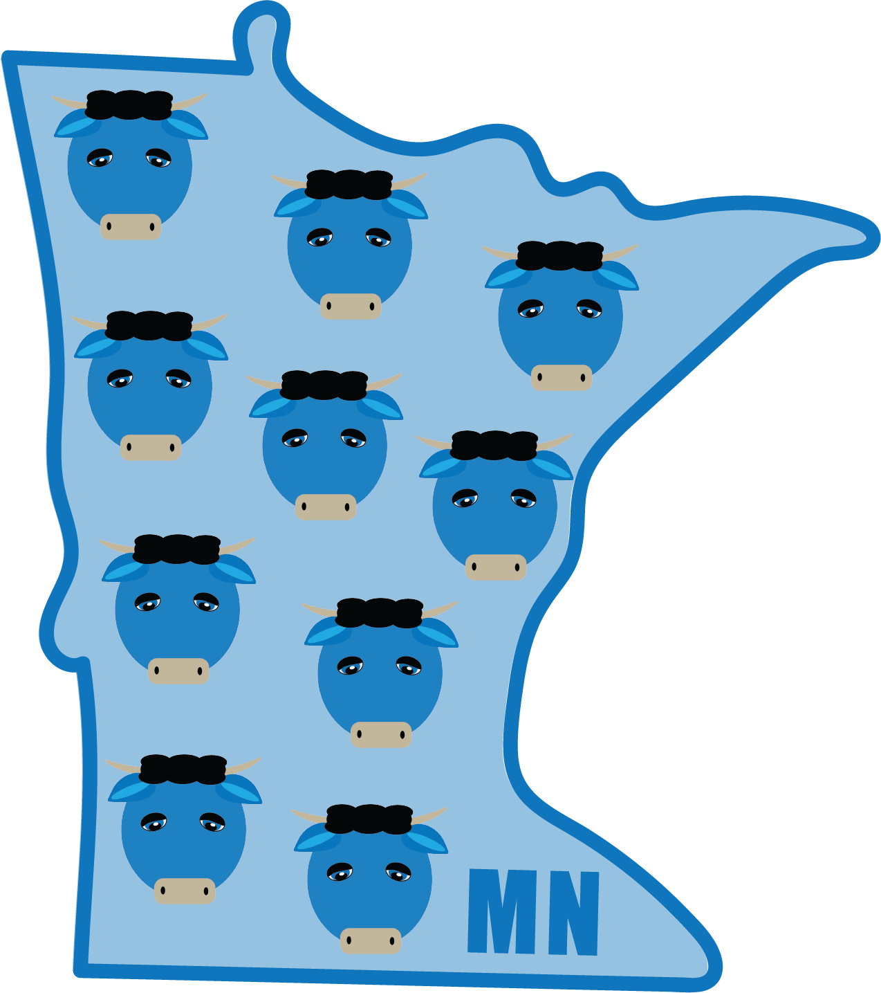 MN Babe Blue Ox Sticker