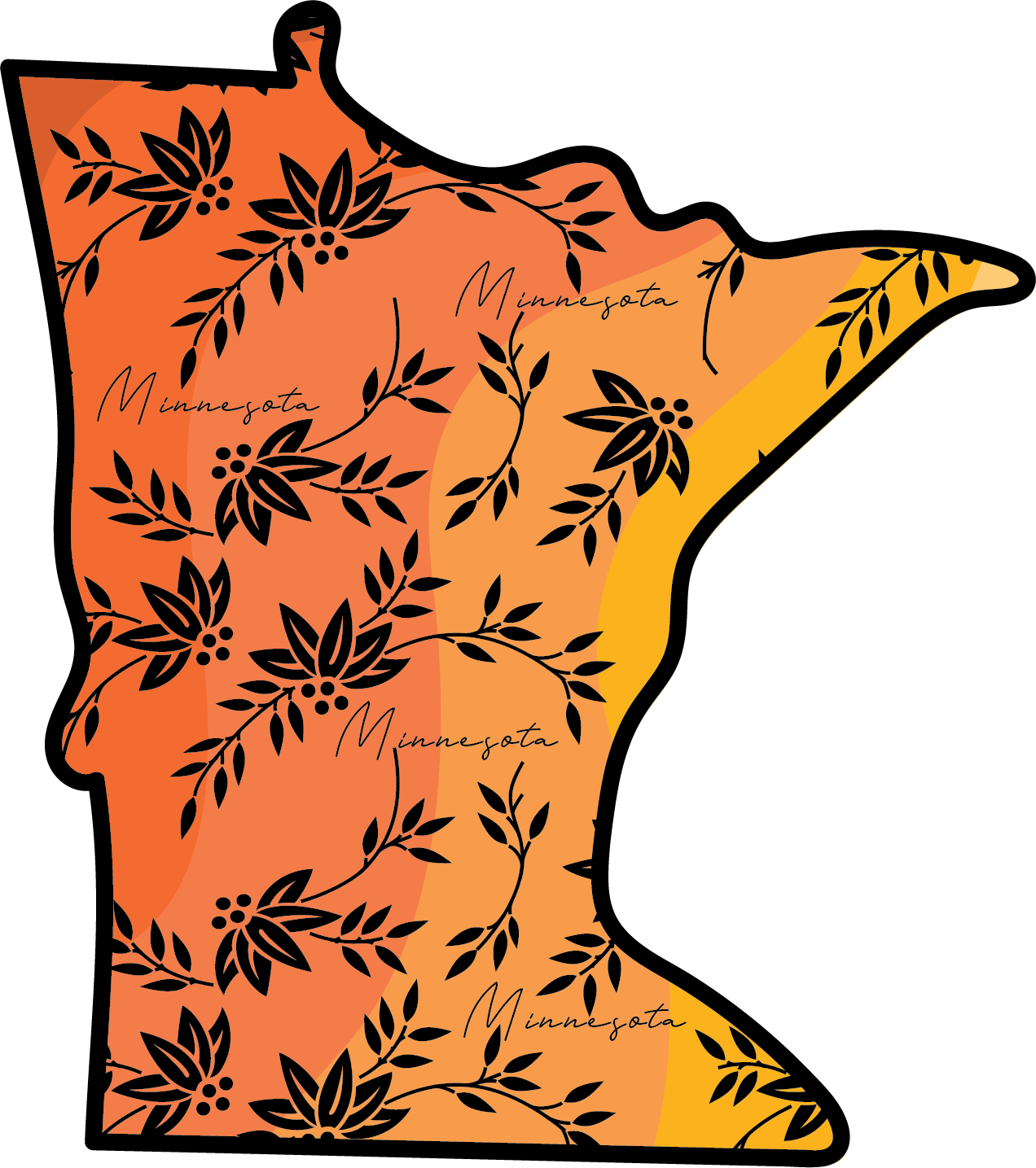 MN Orange Foilage Magnet