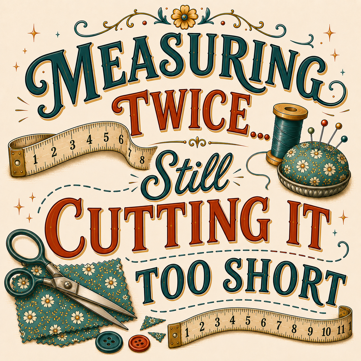 Measuring Twice sticker