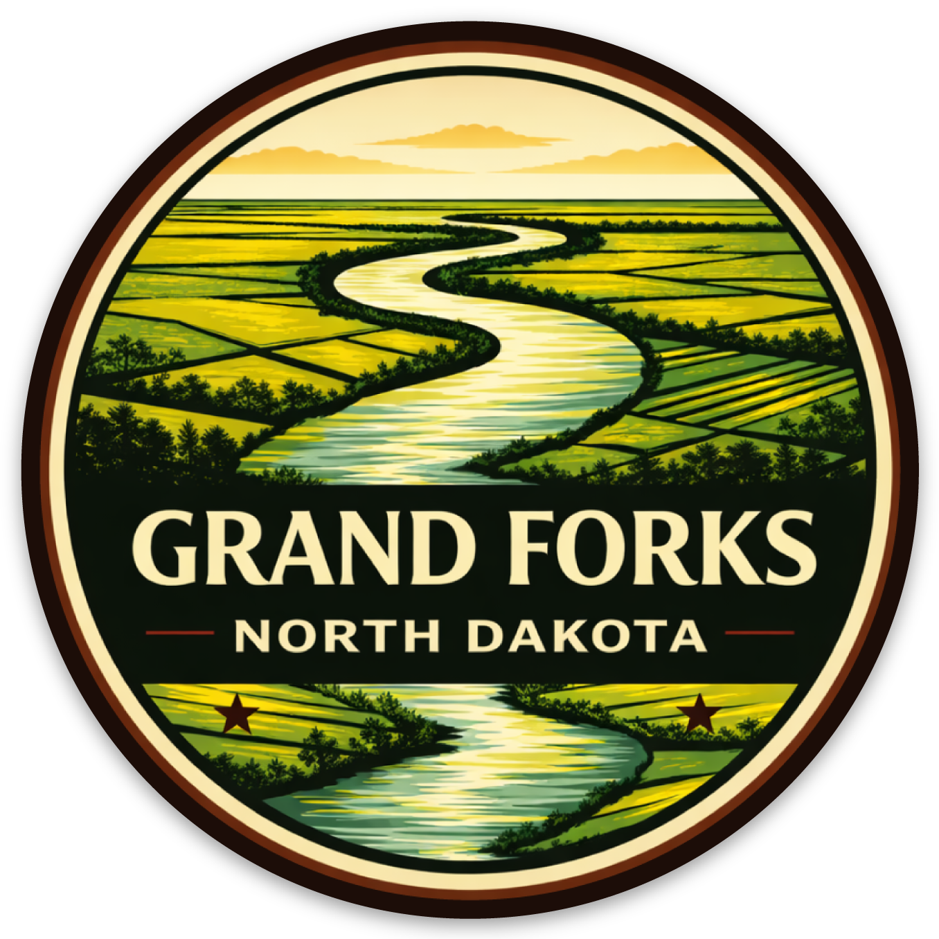 Grand Forks Red River sticker