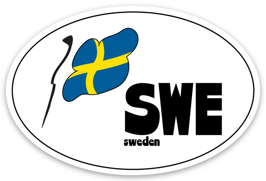 Oval SWE Flag - Sweden