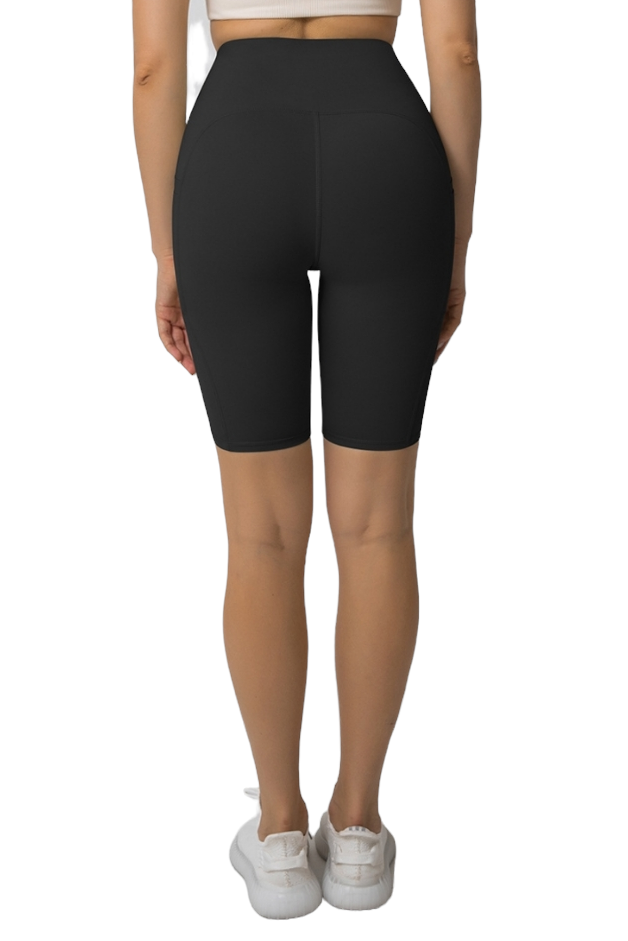 Ascend Black Pocket Biker Shorts
