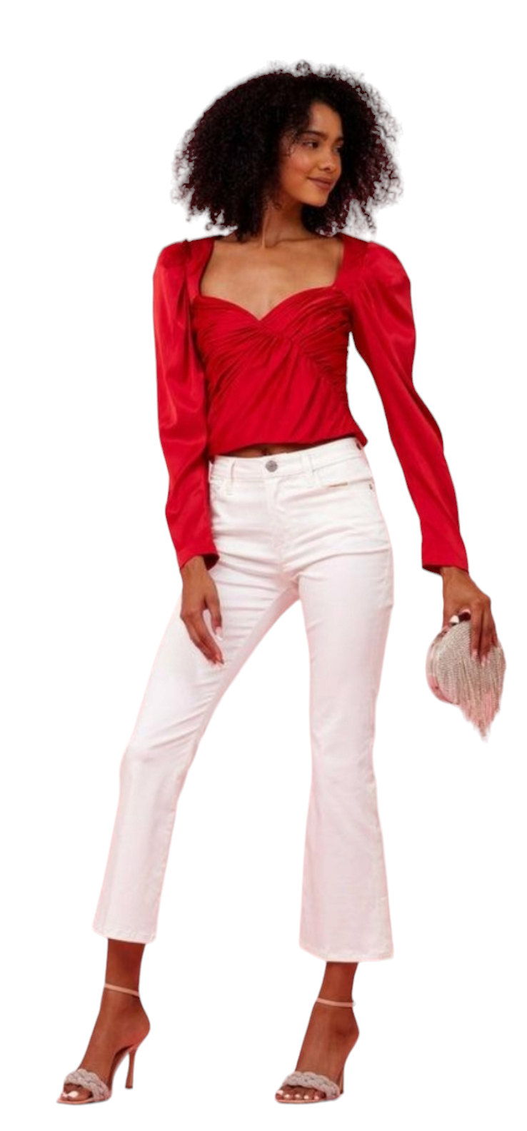 Hutch Red Satin Arla Sweetheart Top