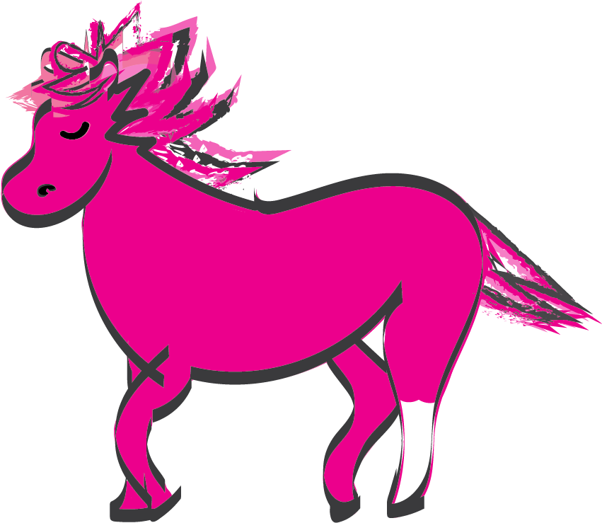 Pink Pony Fuchsia sticker