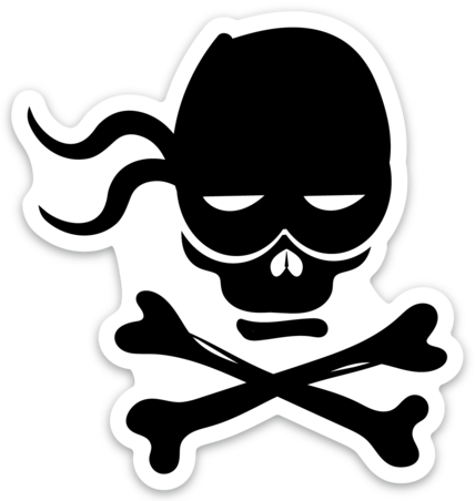 Pirate Skull Black/White