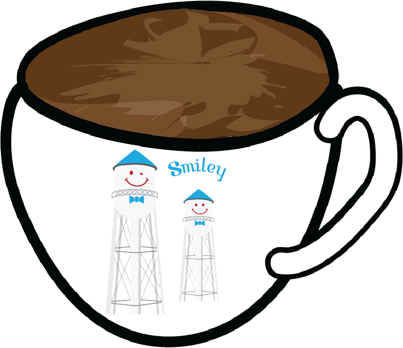 Classic Smiley on Cup sticker