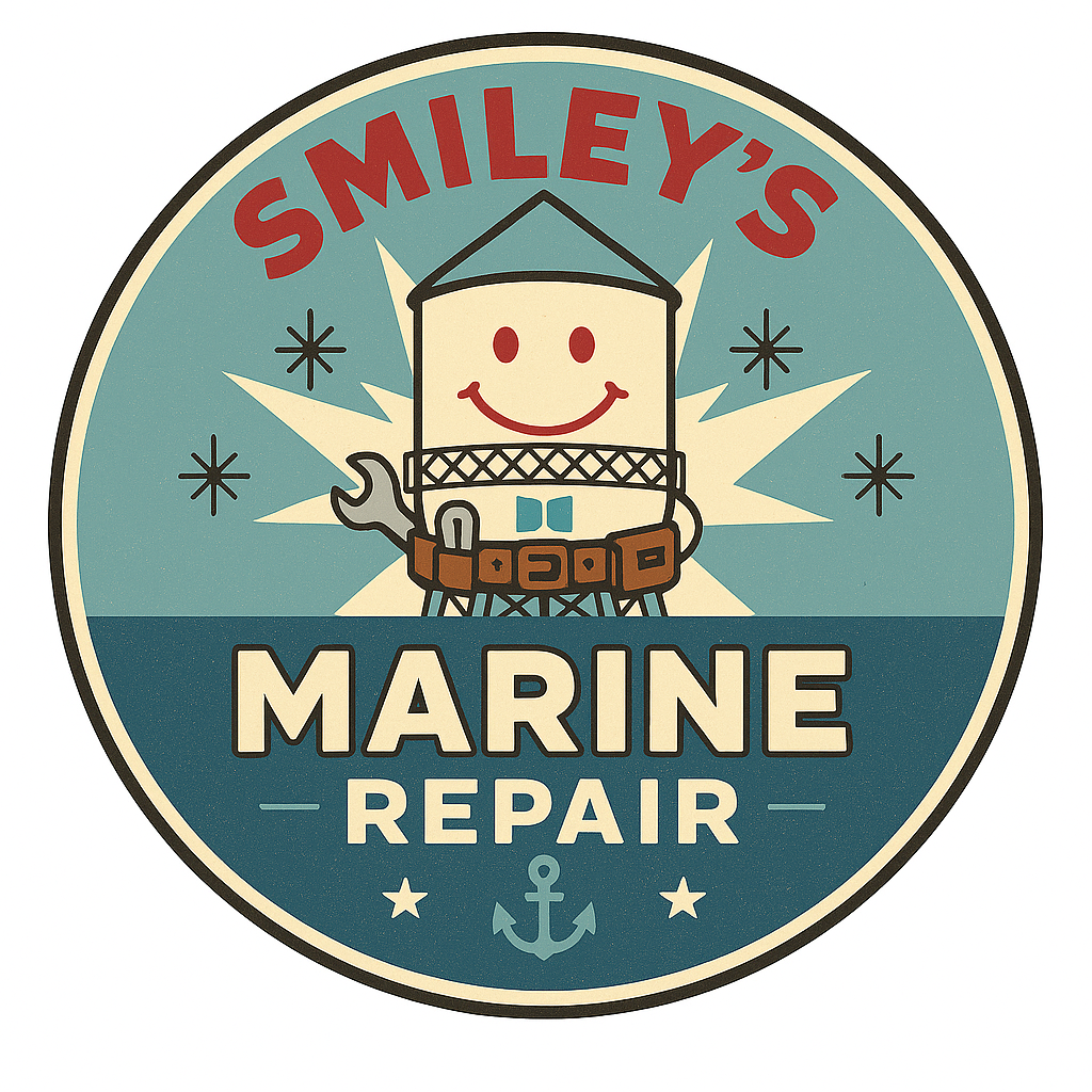 Smiley Marine Repair Magnet Circle