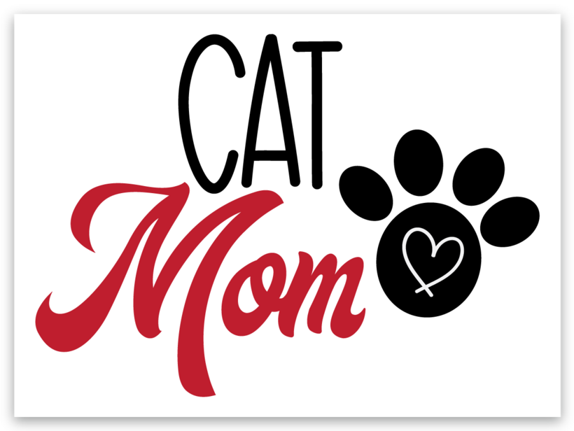 Cat Mom 3x2 sticker