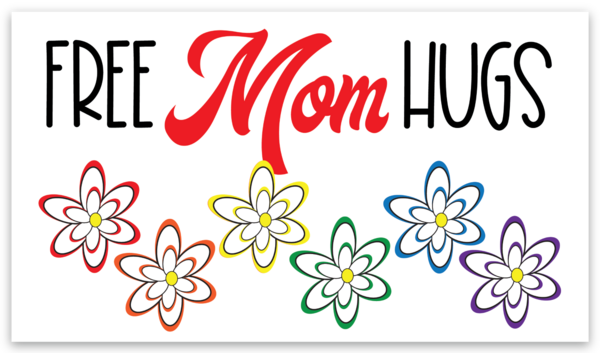 FreeMomHug 3x2 sticker