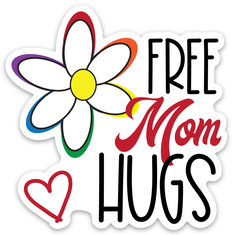 FreeMomHug 2 Sticker 3x3