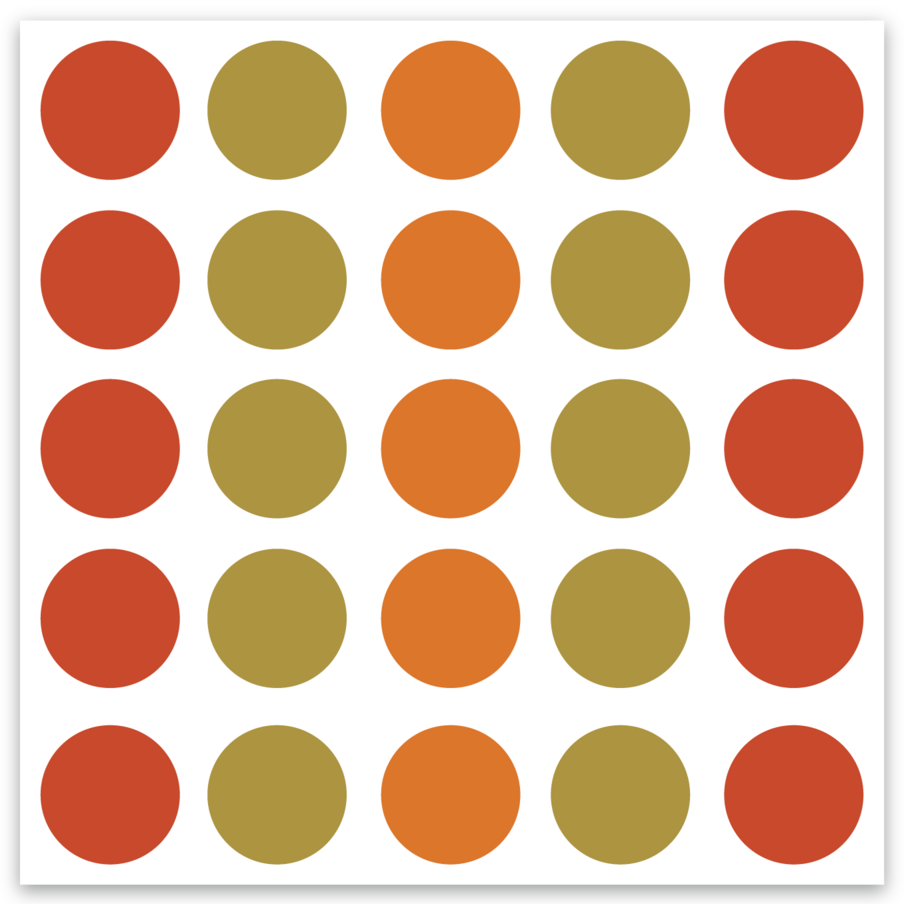Dots Retro 3x3 Sticker