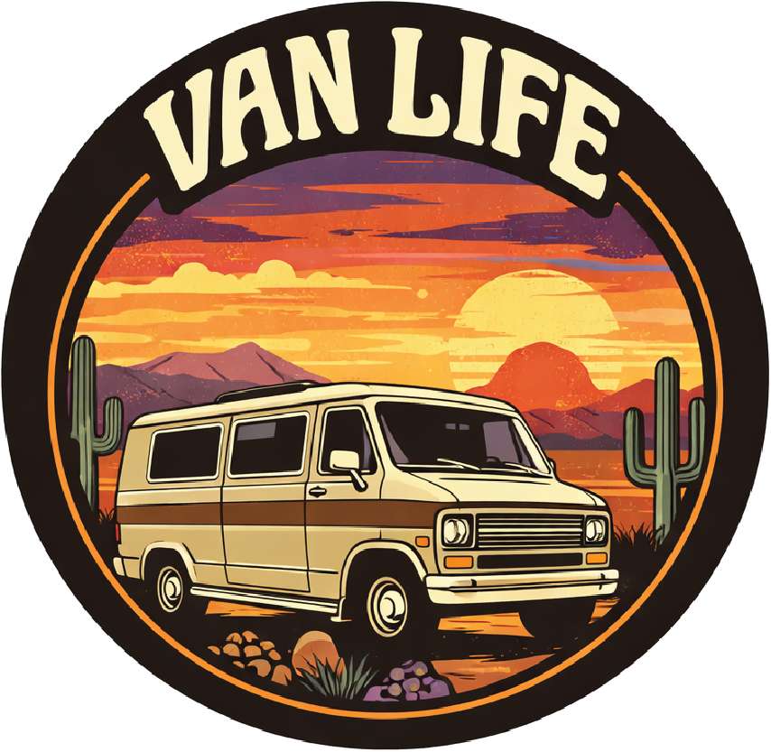 Van Life Desert Glow Sticker