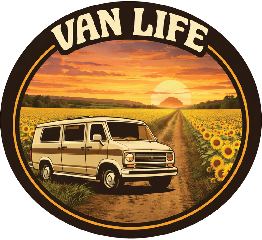 Van Life Sunflower Miles Sticker