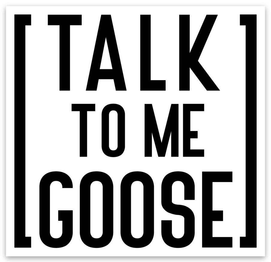 Goose BW 3x3 Sticker