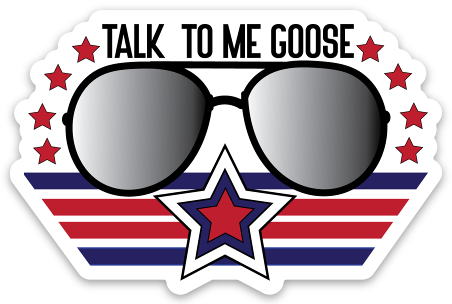 Goose Glasses 3x2 sticker