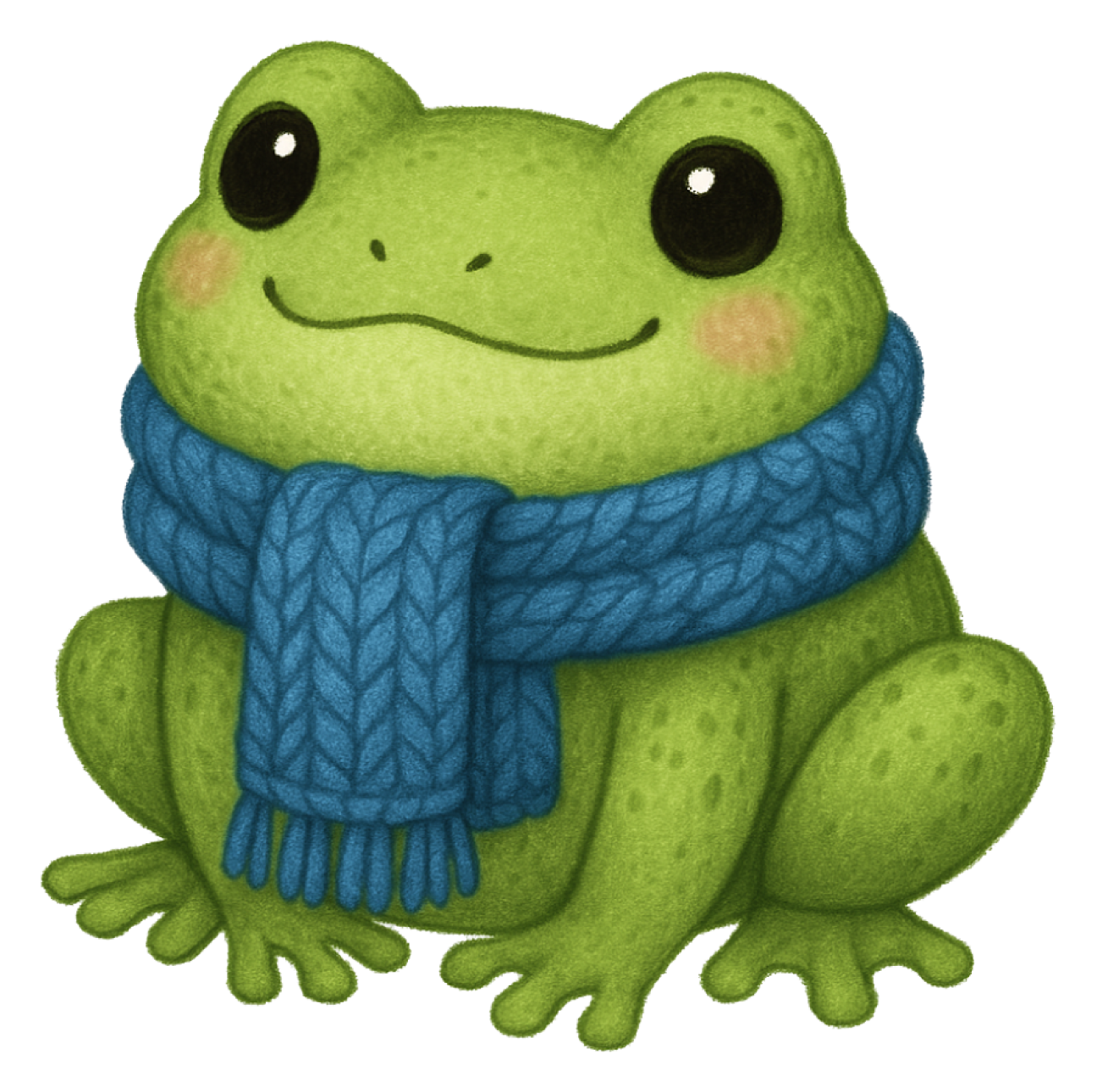 Cozy Scarf Frog sticker