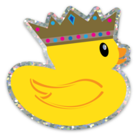 Ducky in Crown Glitter