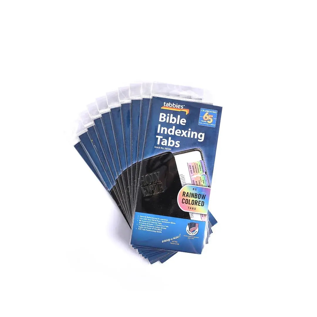 Bible Index Tabs Rainbow Tabbies Pk10