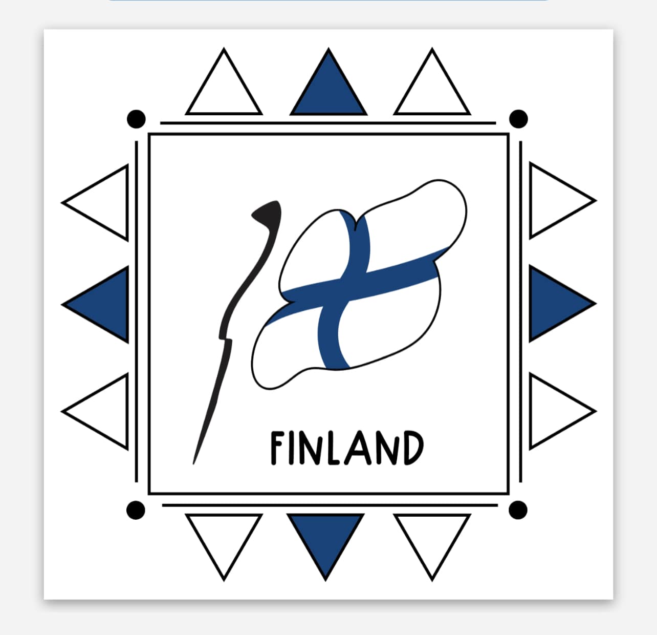 Key Square Flag FINLAND