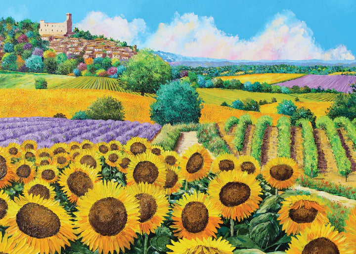 Sunflowers and Vineyards 1000 Piece Puzzle