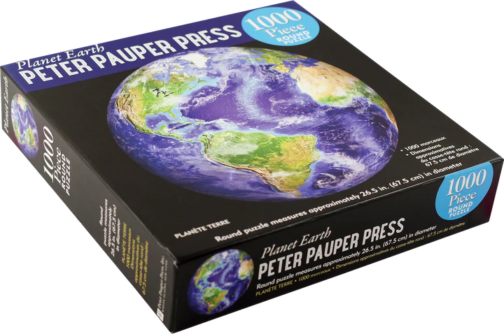 Planet Earth Round Jigsaw Puzzle