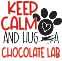 Hug Chocolate Lab 3x3 sticker