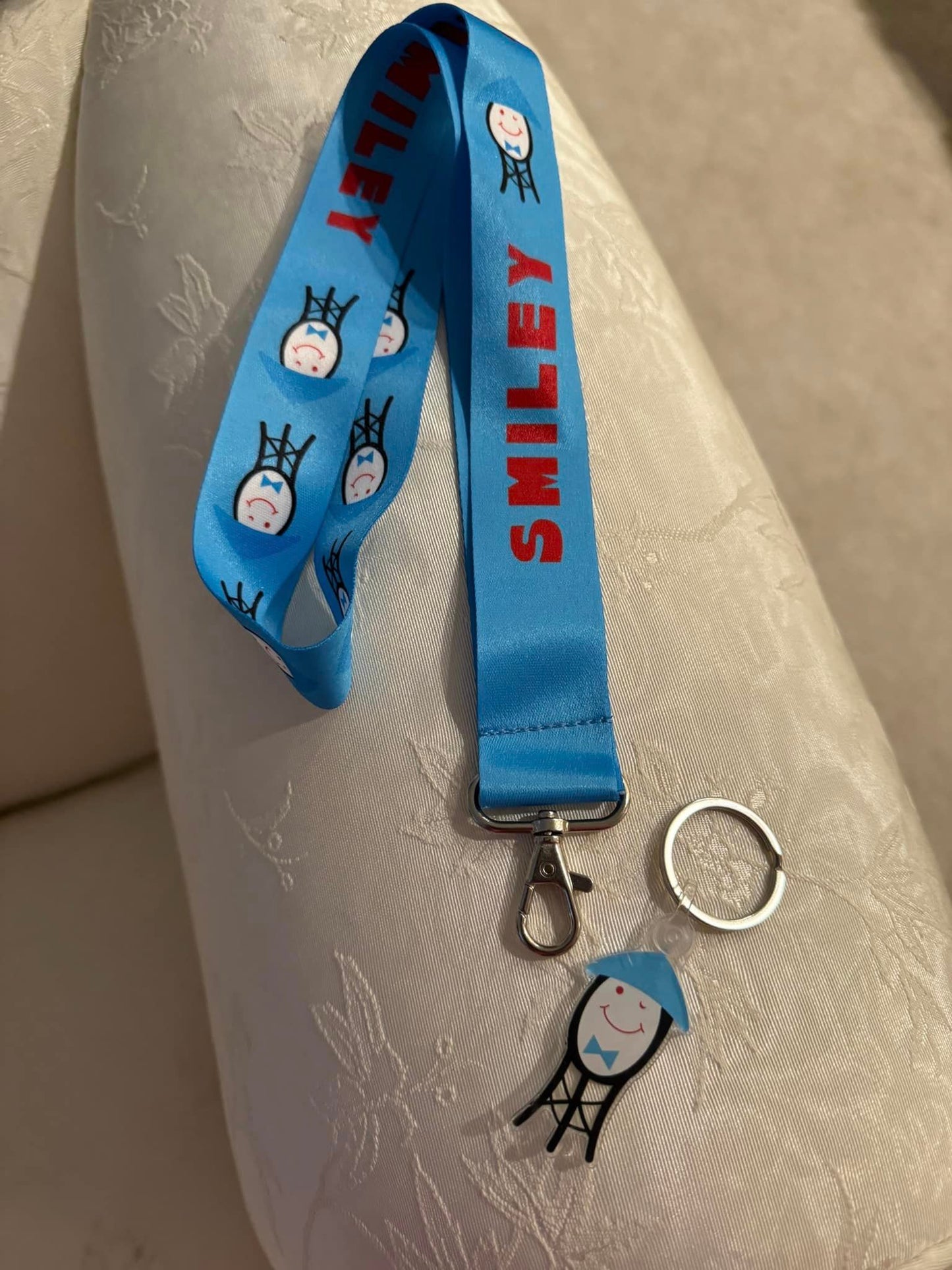 Smiley Lanyard w/ Key Tag