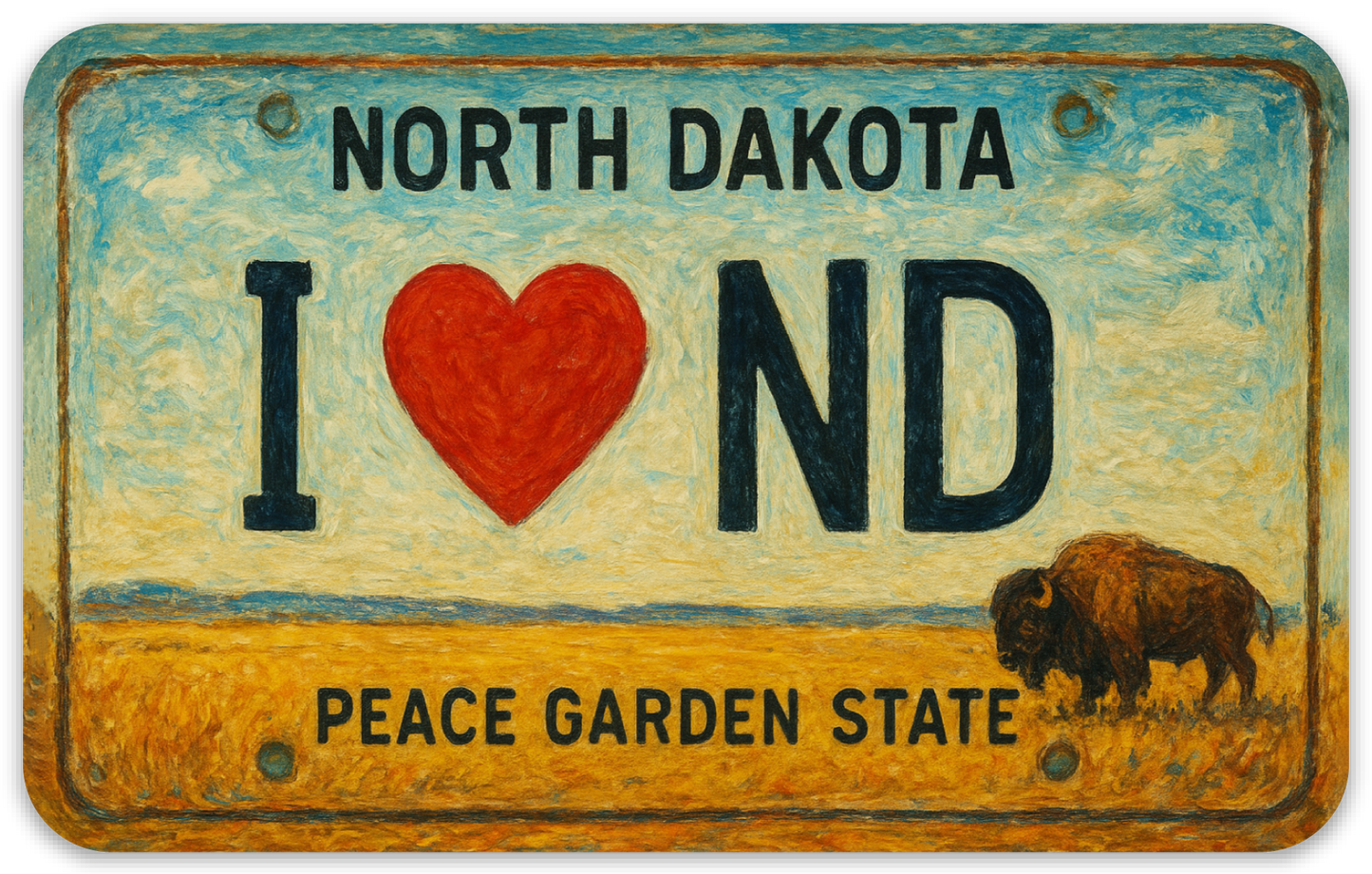 ND License Plate sticker