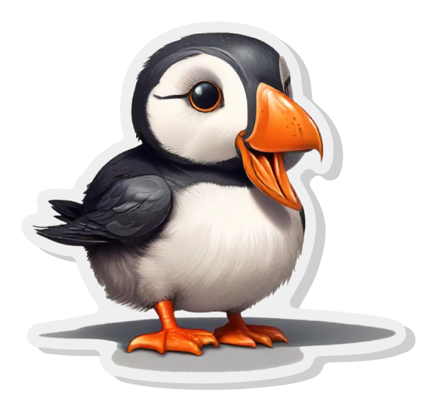 Puffin Pin Acrylic