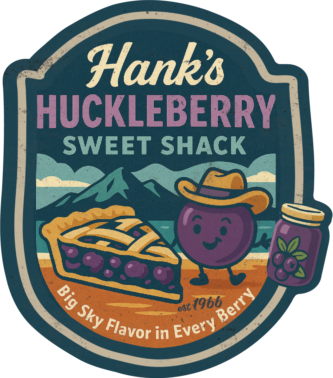 MT Hanks Huckleberry LOGO sticker