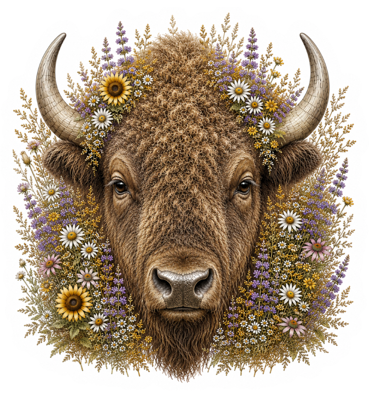 Prairie Buffalo Wildflower Magnet