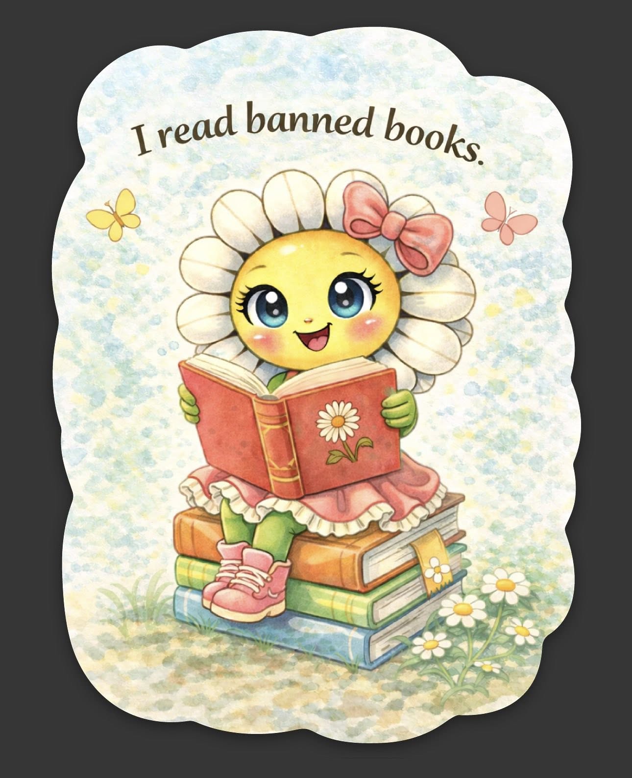 I read banned books daisy - Sticker