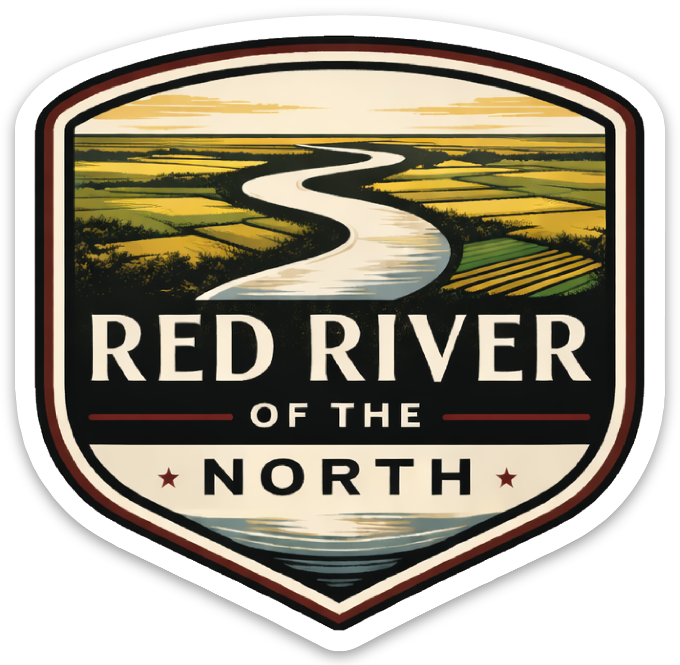 Red River North badge sticker