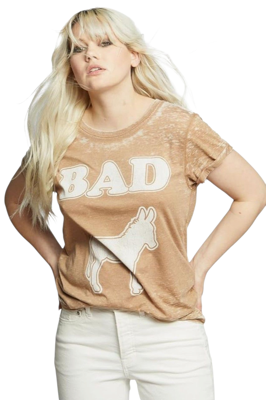 Bad A** Distressed Graphic Tee