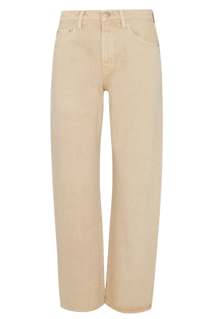 Pistola Lexi Mid Rise Bowed Straight Sand Dollar Jeans